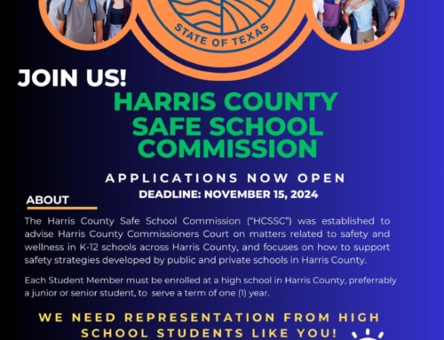 High School Students: Apply For Harris County Safe School Commission Before November 15