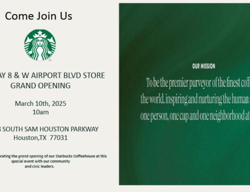 Starbucks Opening at 10888 S. Sam Houston Pkwy, March 10